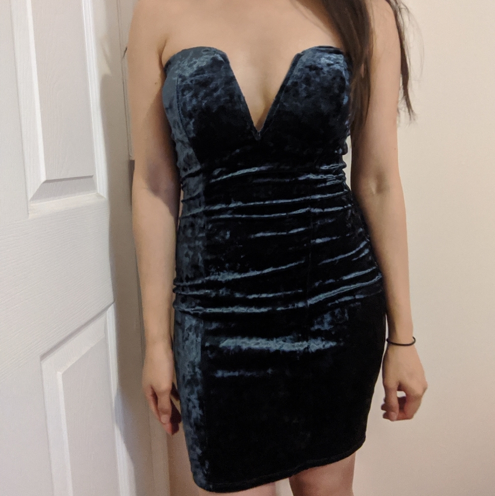 Low Cut V Dress